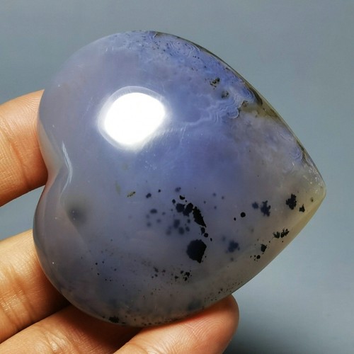 Natural polished Amazing Dendritic Moss Agate Sphere Heart Stone Reiki Healing - Picture 8 of 10