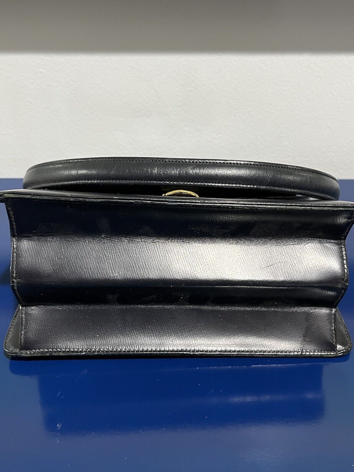 Navy Blue Purse Evening Bag Leather Purse Handbag… - image 6