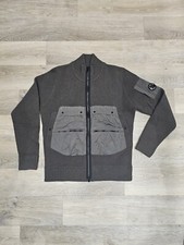 CP Company Lens Utility Zipped Knitwear Size XXL 54 Olive Night