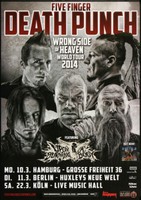 Five Finger Death Punch - Wrong Side , Hamburg 2014 | Konzertplakat | Poster