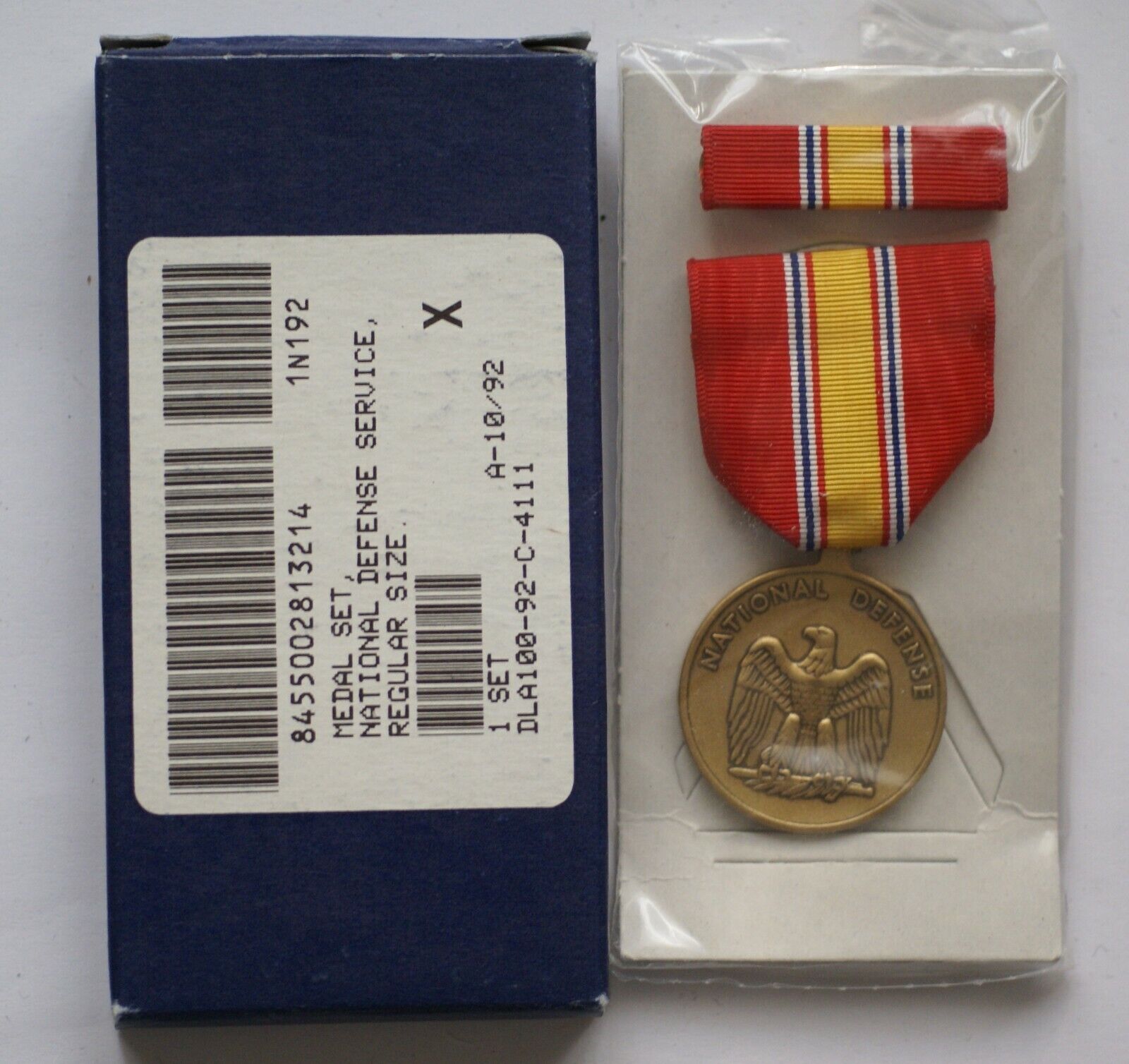 US National Defense Medal from a 1992 contract for First Gulf War era service 