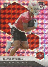 2021 Panini Mosaic Elijah Mitchell Pink Prizm SP RC Rookie San Francisco 49ers