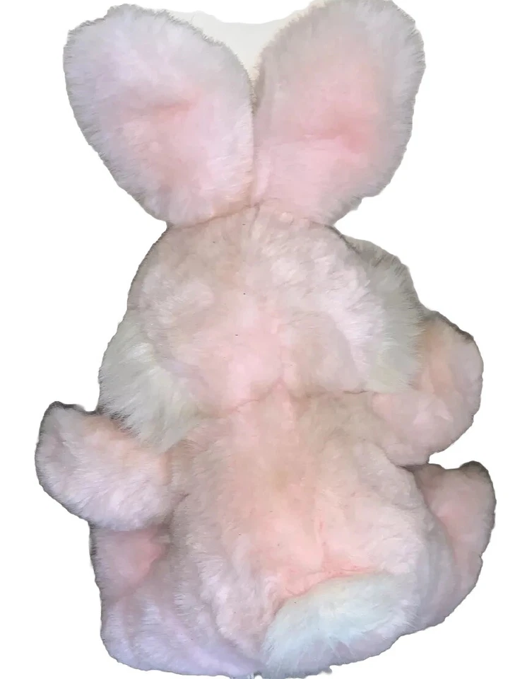 Pelúcia rara limitada vintage coelho da Páscoa fofo rosa Dandee 18” grande - Imagem 3 de 4