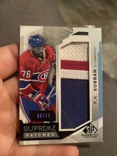 2015-16 UD SP Game Used PK Subban Supreme Patches 4 Color Jumbo Patch #8/15 Rare