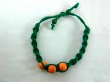 Anklet or Bracelet Braided Hemp  Adj Unisex 6-11" Eco Friendly  USA Seller New