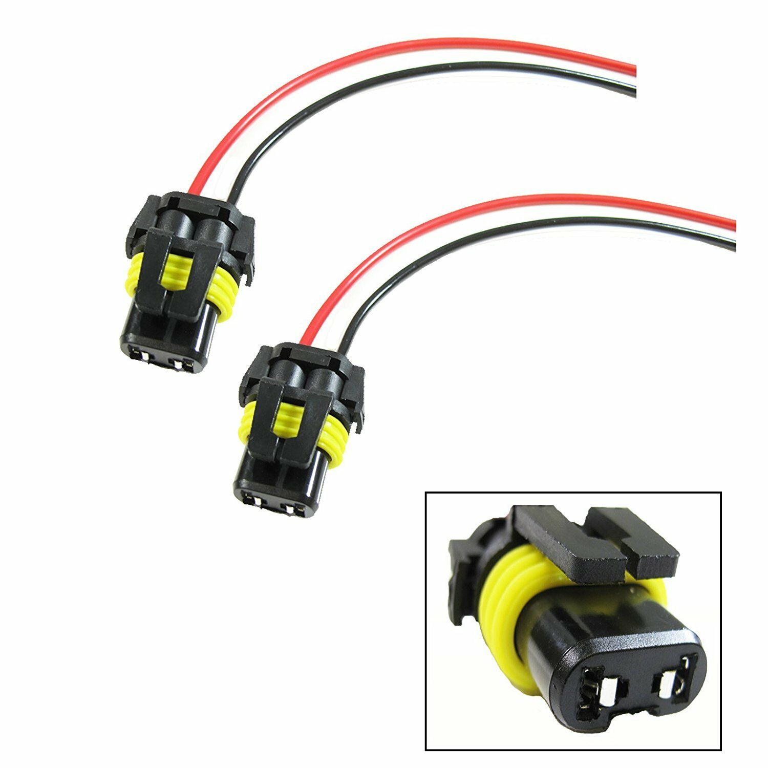 2pcs 9005 9006 9012 Plug Female Adapter Extension Wiring Harness