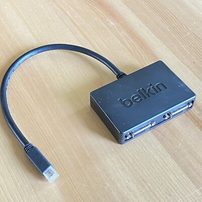 Belkin Mini Display Port to 2X DVI Female Splitter Dongle F2CD060
