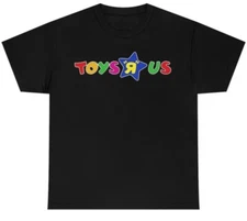 Toys R Us Black Unisex T Shirt NEW Retro Style 70s 80s Gamers