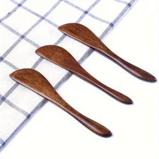 3pcs Wooden Dinner Butter Knifes Cheese Spreaders Mini Spatulas for Kitchen