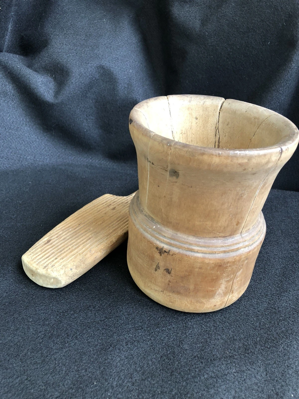 18th Century Wood Mortar and Pestle