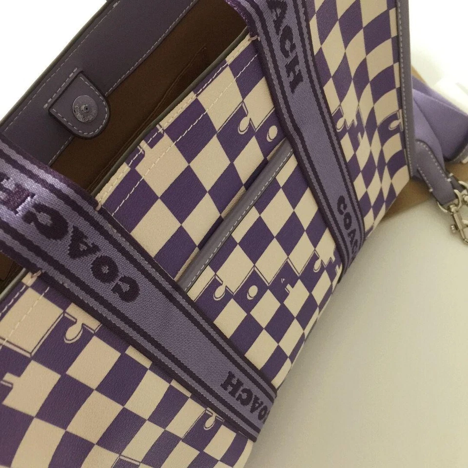 Bolso de hombro COACH CR101 Smith púrpura blanco Outlet Foto 3 de 4