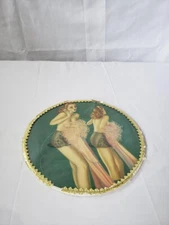 VINTAGE PIN UP SEXY RED HEAD AT BEDTIME PICTURE ART PIN UP PRINT