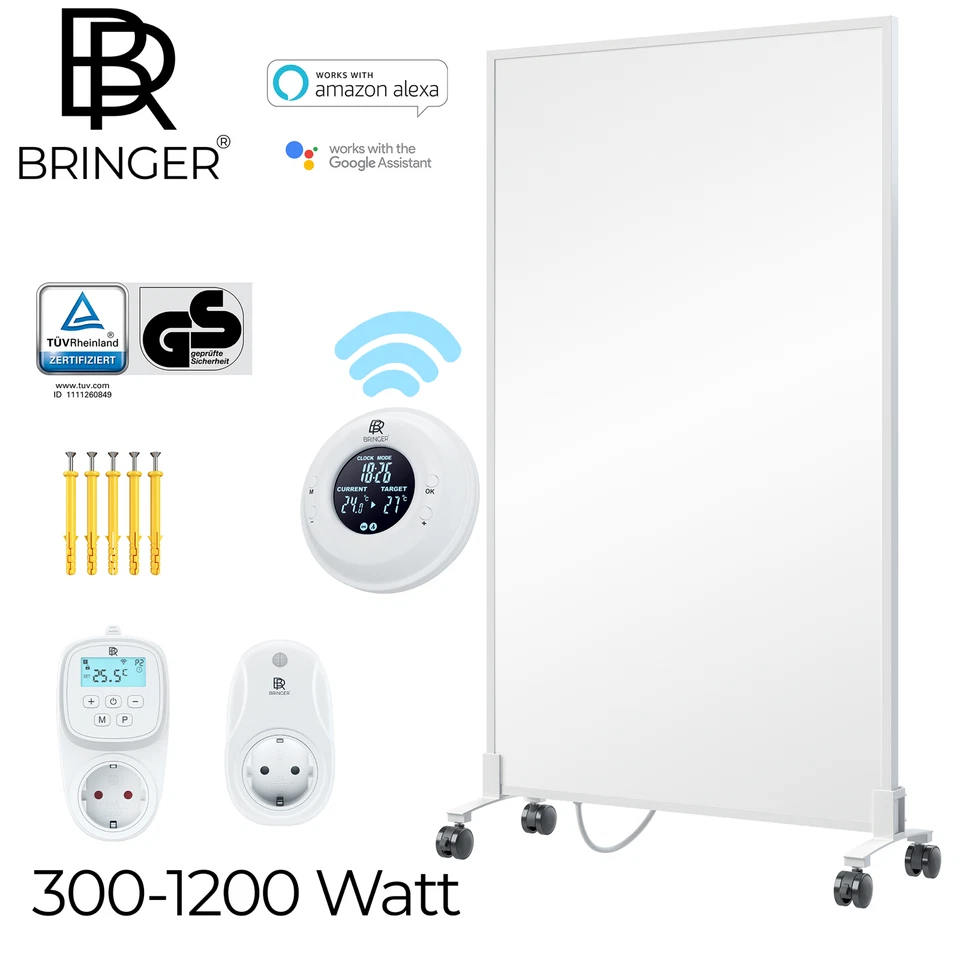 Infrarotheizung Standgerät Elektroheizung mobil Standfüße mit Rollen Bringer