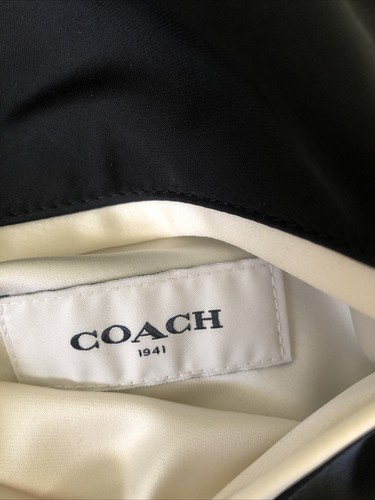 Coach Black White Floral Reversible Satin Varsity Bomber Jacket Coat 58645 - Picture 12 of 16