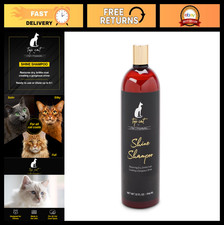 Professional Cat Shampoo for Shiny Coat, Restores Dry Fur, 32 oz - Made in USA