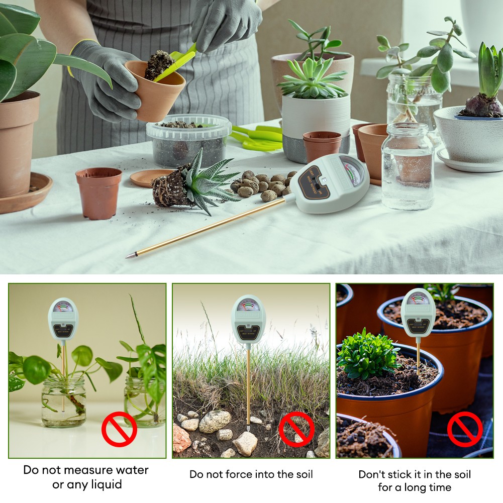 4 In 1 Digital LCD Soil PH Meter Soil Fertility Moisture Light Nutrient Detector
