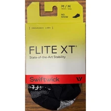 Swiftwick FLITE XT No Show Socks Medium Black Endurance Labs