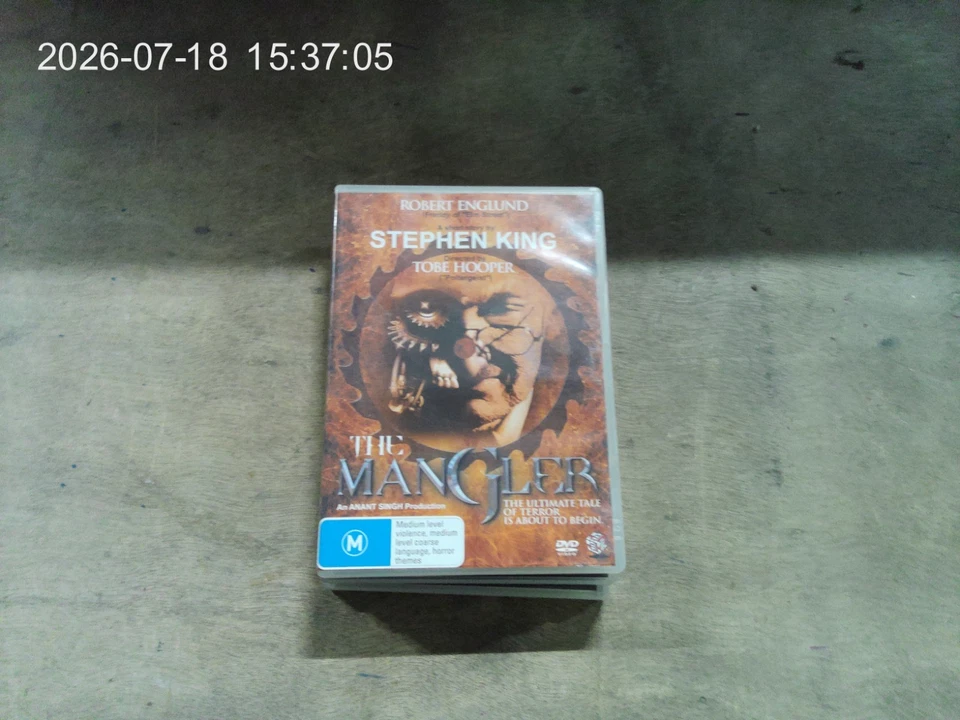 The Mangler (DVD, 1994 Region 4) Robert Englund, Tobe Hooper, Stephen King t563 - Image 1 of 1