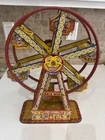 1930's Vintage J Chein Co Tin Wind-Up Ferris Wheel Hercules Mechanical Litho USA