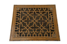 Antique Tuttle  Bailey Cast Iron Floor Wall Heat Vent Register Grate Louvered