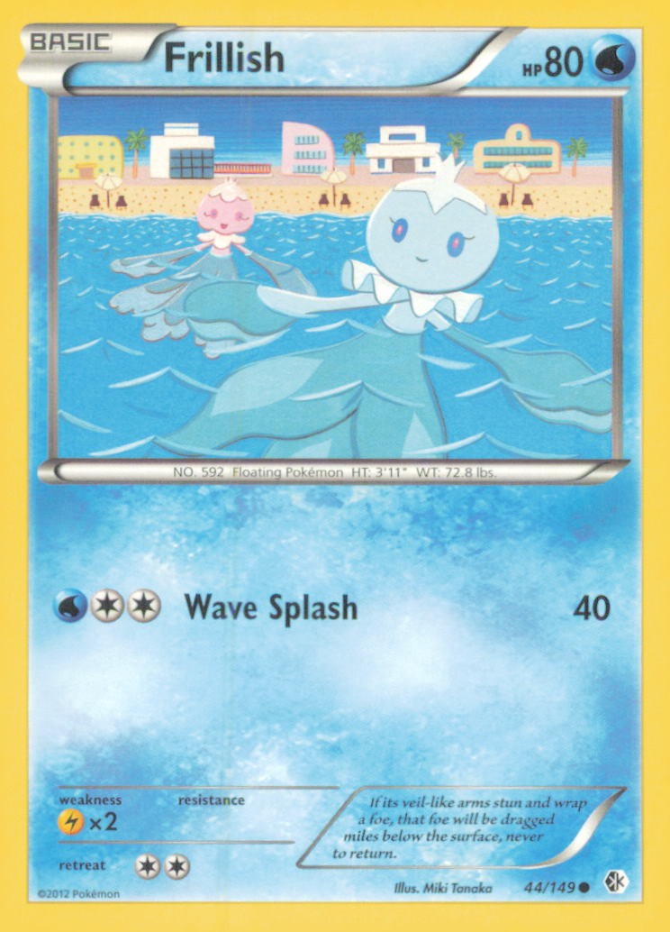 FRILLISH 44/149 COMMON BOUNDARIES CROSSED POKEMON NEAR MINT