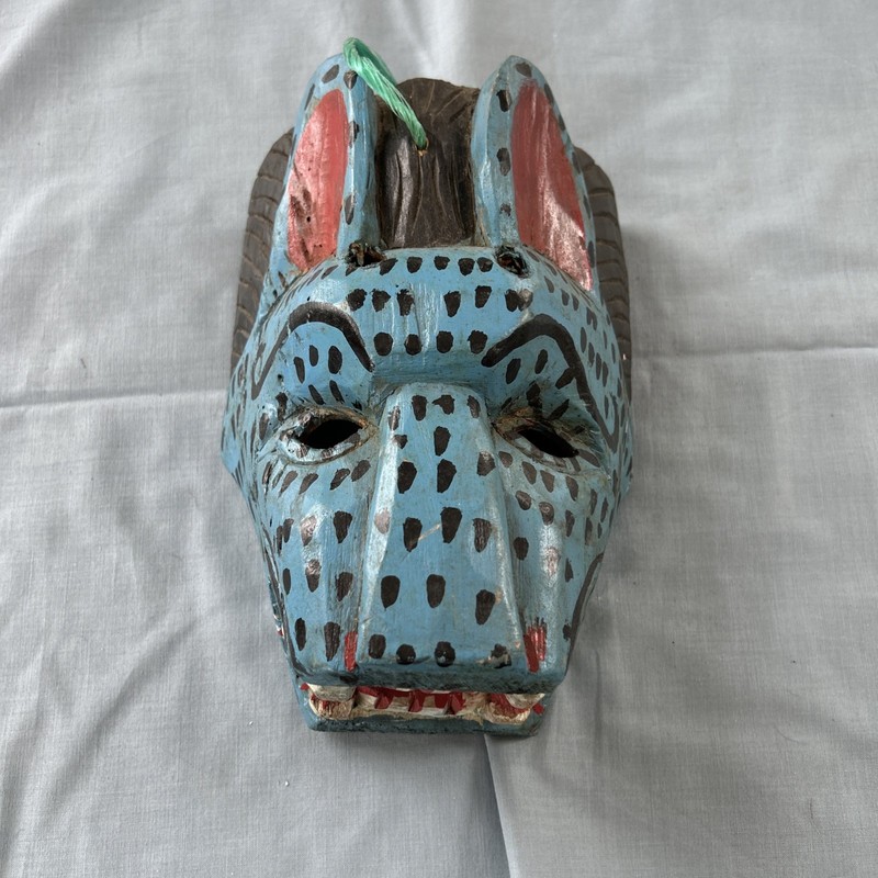 Unique Guatemalan Folk Art Mask – Hand Carved Wood