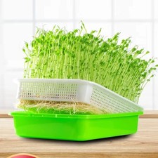 Microgreen Sprouter Tray Hydroponic Gardening Sprouting System Planter Seed Tray