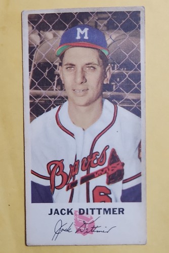 Jack Dittmer #6 1954 Johnston Cookies Braves card