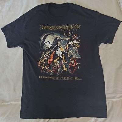 Vtg Becoming The Archetype Terminate Damnation Cotton Black T Shirt MC554