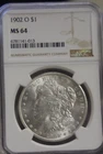 1902 O US Morgan Silver Dollar $1 NGC MS64