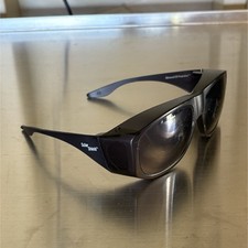 Solar Shield Fitovers Black Shield Sunglasses Plastic Frame Tinted Lens