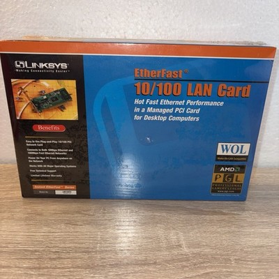 Linksys 10/100 Fast Ethernet LAN PCI Card LNE100TX New In Box Factory Sealed