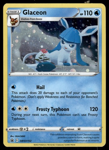 Glaceon SWSH192 Holo Promo (Sword & Shield Black Star Promos)