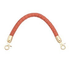 Braided Purse Straps, 11.8 Inch Leather Short Handbag Handle, Orange