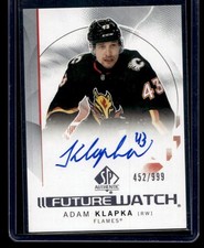 2024-25 SP Authentic Future Watch Adam Klapka RC Auto 452/999 #112
