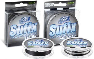 Sufix 610 Performance Tip Up Ice Braid 15 20 30 50 Lb 50Yd Black or Metered line