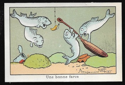 Une bonne farce - Rabier - Chromo Jacquemaire - Trade card