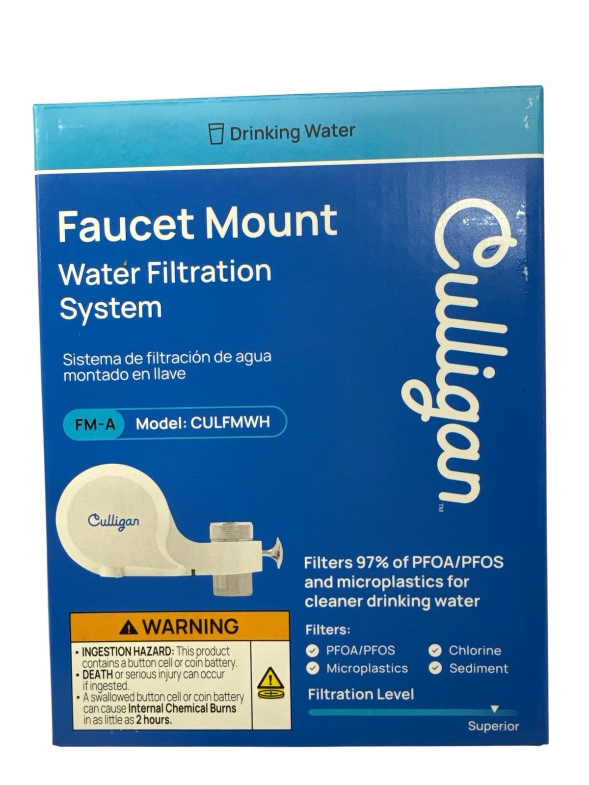 Culligan Faucet Mount Water Filtration System For Sink CULFM