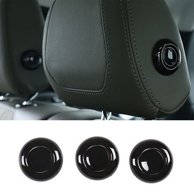 For Defender 110 2020-2023 Gloss Black Seat Headrest Button Ring Cover Trim 6pcs