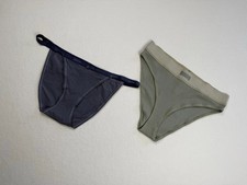 SKIMS Women  s Briefs Underwear Set Mineral Green  Soot Blue Size Medium NWOT