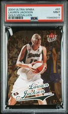 2004 ULTRA WNBA GOLD MEDALLION #61 LAUREN JACKSON PSA 9