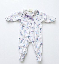 VTG Carter’s Fleece Footed Pajamas Small Up to 11 lbs Made in USA Hearts Ruffle