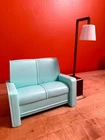 Barbie Aqua Loveseat & Lamp Set – Vintage Doll Furniture – Mattel