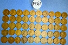 1938-D Lincoln Cent - Wheat Penny - Denver - Circulated Roll