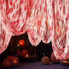 Halloween Decorations Spooky Gauze Scary Bloody Creepy Cloth 512" X 85"