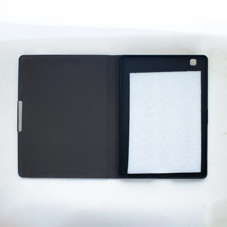 KOBO AURA ONE PU LEATHER AND CANVAS FLIP CASE - ANTHRACITE / BLACK (GOOD CDTN) - image 2 of 4