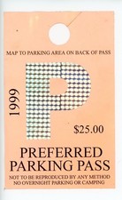 1999 International Ballon Fiesta Parking Pass Albuquerque New Mexico