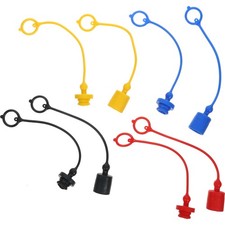  8 Pcs Hydraulic Quick Coupler Dust Caps Connect Covers for Fittings Coupling