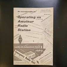 Vintage Introduction to Operating An Amateur Radio Station 1976 ARRL Booklet