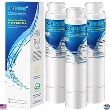 ICEPURE RWF5800A 3-Pack Water Filter Compatible with Frigidaire EPTWFU01, EWF02